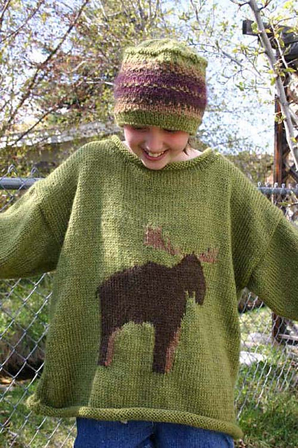 Bulky Weight Moose Pullover pattern by 
