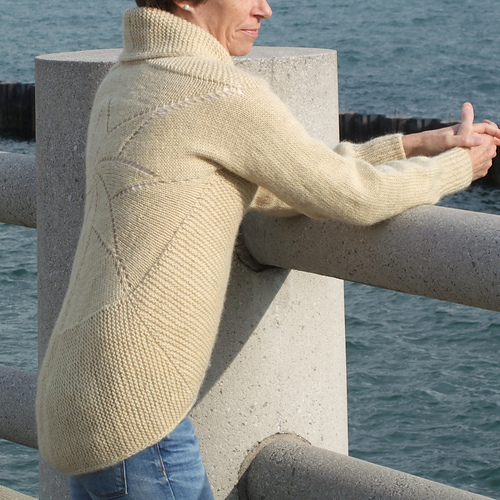 Big Wrap Sweater with Lotus Design photo 1