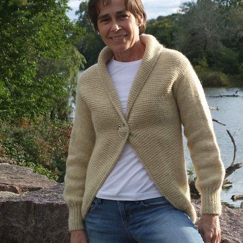 Big Wrap Sweater with Lotus Design photo 4