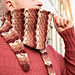 Embossed Jacquard Skinny Scarf pattern 
