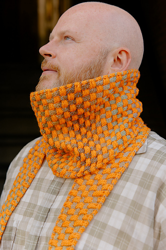 Woven Checks Skinny Scarf