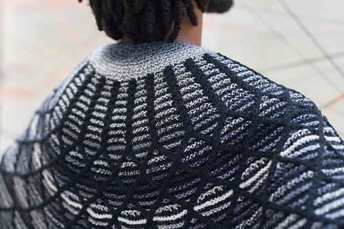 cable trellis shawl