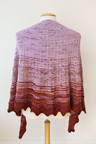 brushed waffle shawl