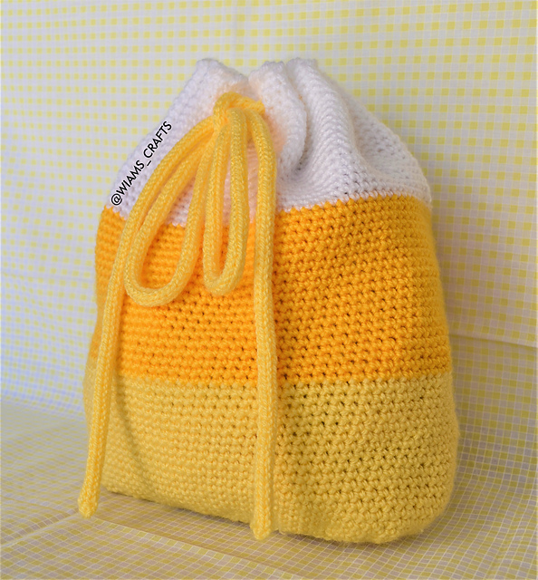 crochet drawstring backpack