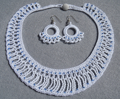 Beaded Necklace and Earrings photo 2