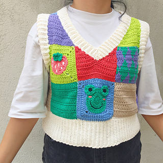 Ravelry: crochet patchwork vest pattern 