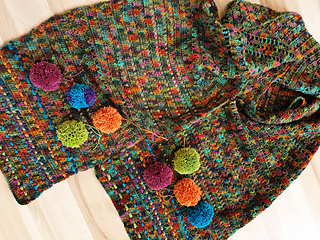 Details pompoms Maxine's Autumn Shawl