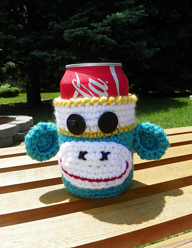 Sock Monkey Can Cozy photo 4
