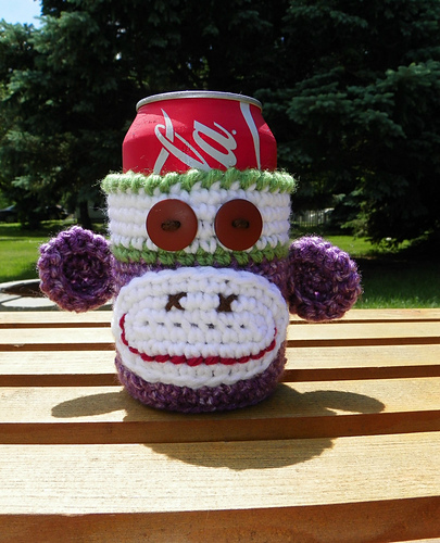 Sock Monkey Can Cozy photo 1