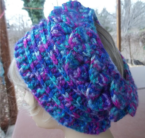 Autumn Leaves Crocodile Stitch Cowl & Ear Warmer photo 5