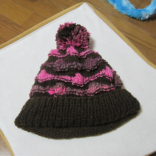 Border pompom hat 다른 모습 2