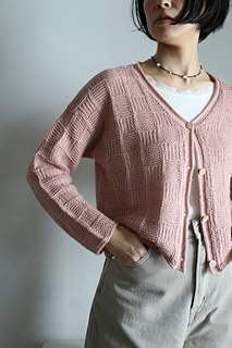 Sample 2: knitted with Sunny Linen from MAJO GARN, col. sakura.