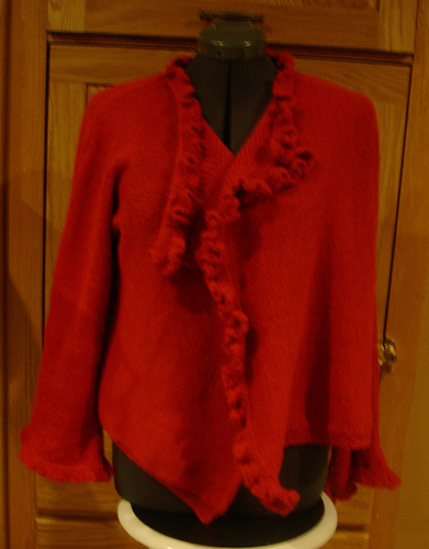 Ravelry: Ruffled Drape-Front Jacket pattern by Jan Hurwitz