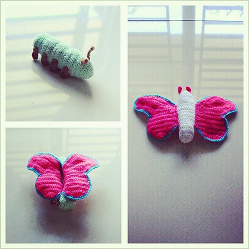 Katt og sommerfugl metamorfose (Topsy Turvy reversibel lekebamse) - ylchewserena