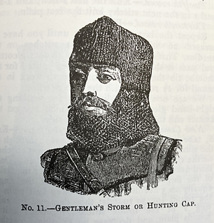"Storm Clouds I" pattern was intended for a man's hood in Butterick's "The Art of Knitting" book.