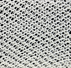 Wrong side of #10 crochet thread swatch