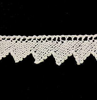 Front side of blocked edging