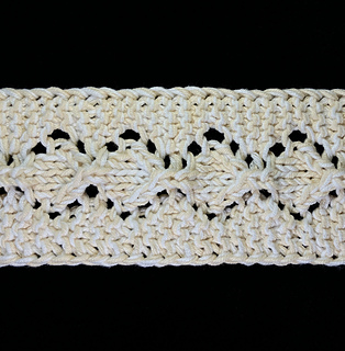 Detail of scarf knit with 1 white and 1 cream yarns held together