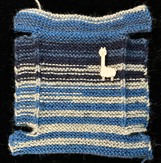Bottom and outside of tabbed tray before sewing