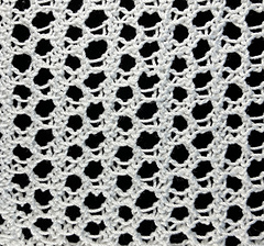 Crochet thread swatch - back side