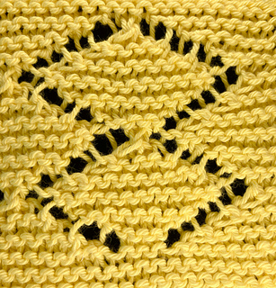 Detail of Lion Brand 24/7 cotton yarn swatch