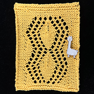 Wrong side of single-repeat swatch