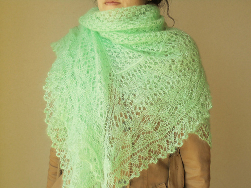 Square Shawl of Mohair モヘアの四角ショール 다른 모습 1
