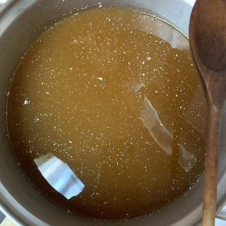 extra liquid added 
