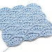 Textured 3D Fan Stitch pattern 