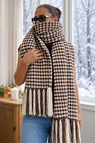 Ravelry: The Checkerboard Super Scarf pattern by Maggie Haskell