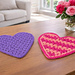 Heart Beermat or Coaster pattern 