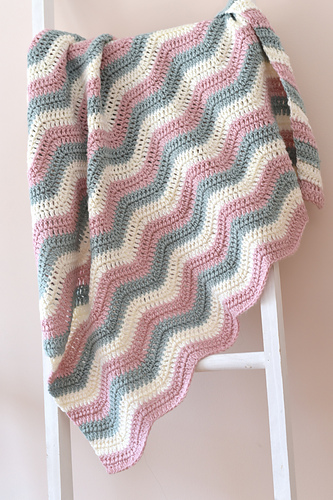 Soft Pastel Ripple Blanket