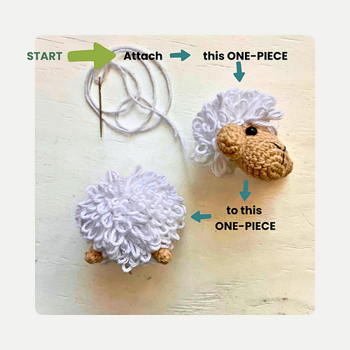 Fluffy Sheep - 3 Stitches Crafts