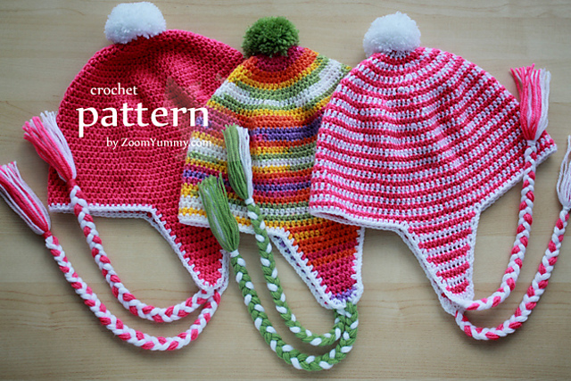 Ravelry: Earflap Beanie pattern by zoom yummy