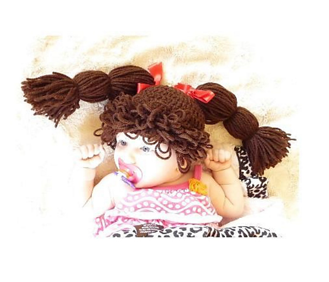 Ravelry Cabbage Patch Kid Hat Photo Prop Doll Wig Pattern By